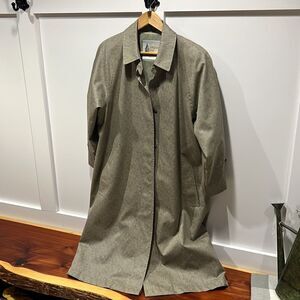 Vintage Tan Trench Coat Long London fog Size Medium